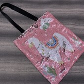 Классная сумка шоппер 48х39 см. расшитая пайетками перевертышами , (состояние новой)