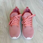 Primark женские лёгкие текстильные кроссовки/ мокасины цвет коралловый размер 38