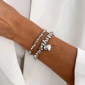 Набір браслетів дві шт, бісер, серце