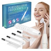 Дарсонваль набір з 4 насадками косметологічний апарат для догляду за шкірою, волоссям