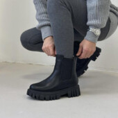 Натуральна шкіра/натуральна вовна. Класні черевики/челсі❄️Зима!❄️