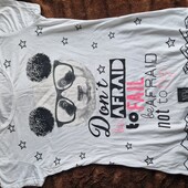 Біла хлопкова футболка м-ка