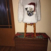 Тепла, новорічна кофта "травка".