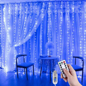 Гирлянда штора на крючках.3*2 метра