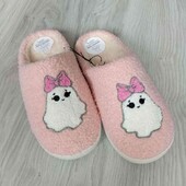  женские теплые тапочки цвет розовый размер 37