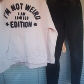 Фірмові джинсики skinny +світшот в подарунок на 9-10 років.