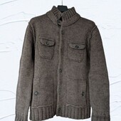 Теплий чоловічий кардиган, кофта з вовни M/L