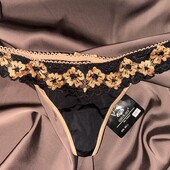 Жіночі труси-стрінги з оздобленням Coeurjoie, чорні M