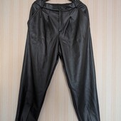 Шкіряні штани з утепленням. С-М. Як нові