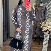 Платье "шубка" альпака оверсайз батал большой размер