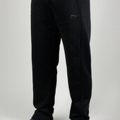 Фліс теплі чоловічі спортивні штани чорні прямі Найк,трьохнитка р.50--58