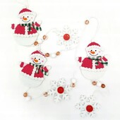 Новорічна фетрова підвіска Сніговички, Livarno