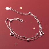 Подвійний срібний браслет 925