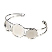 Заготовка для браслета в срібному кольорі