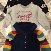 Теплі кофтинки на 3-4 рочки одним лотом