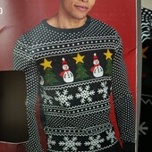 7220Чоловічий прекрасний новорічний в'язаний светр Livergy.Рекомендую!