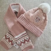 Комплект шапка+шарф C&A 9-12міс