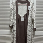 879. Комплект: нічна сорочка і халат S