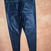 Лосины-стрейч на флисе экокожа H&M р 46-50