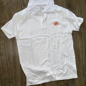 Футболка белая с воротником 2 размера