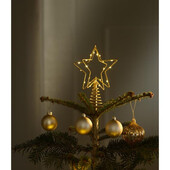 Светодиодная верхушка для елки «Звезда» со спиральным креплением золотистая Livarno home