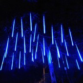 ✅ Світлодіодна гірлянда бурульки 8 шт по 50 см прозорий шнур Синя