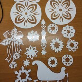 Заламіновані витинанки для вікон.Створіть святковий затишок у вашій оселі