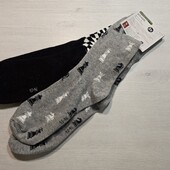 Лідл! Трикотажні яскраві високі чоловічі шкарпетки 43-46 розмір 2 пари! Лот 19