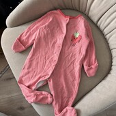 Дитячий чоловічок на кнопках для дівчинки, смугастий 1-3 м