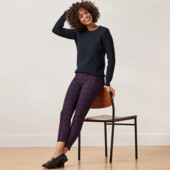 ♕ Сучасні жіночі штани стрейч, в клітинку від Tchibo, розмір наш 44-46(36 євро)