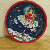 Різдвяна тарілка, металева, 25,5см