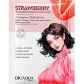 Поживна та зволожувальна тканинна маска для обличчя з полуницею Bioaqua Strawberry 25г