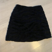 Міні юбка з вставками меха