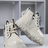 Круті бежеві зимові ботинки для модниць 27-- 31