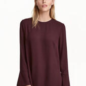 Ефектна бордова жіноча блуза вільний крій h&m