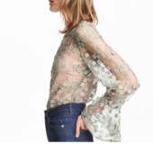 Розкішна блуза з повітряного мережива L