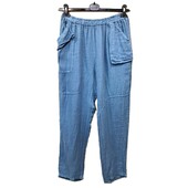 Распродажа! Легкие, стильные брюки, лен 100%, италия, р. универсальный, наш 44-50