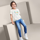 ♕ Якісна футболка з органічної бавовни з принтом леопарда, розмір 98/104