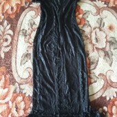 Чорна гепюрова сукня. Кружевное платье. чорне плаття. длинное черное платье. довга чорна сукня. черн