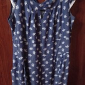 Плаття - сарафан з принтом листочків Exclusive