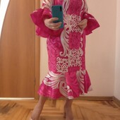 Яркое красивое оригинальное платье, размер 18-20