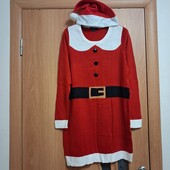 Тепленький карнавальний костюм Санти із шапкою розмір 8-14