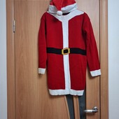 Тепленький карнавальний костюм Санти із шапкою розмір 8-14