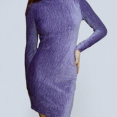 Ефектна Велюрова, еластична сукня