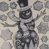 Різдвяні дзеркальні наліпки на вікна Livarno Німеччина