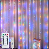 Світлодіодна гірлянда-завіса USB 200 led 3x2 м з пультом колір багатобарвний