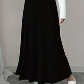 Шикарная вязаная юбка, р. xl, наш 48-54, черная