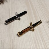 Зажим для краватки золотистий чи сріблястий