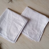 Якісна носова хустинка біла 30*30 см