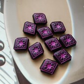 Намистини ромб з ромашкою, Д 1.2см, 100шт